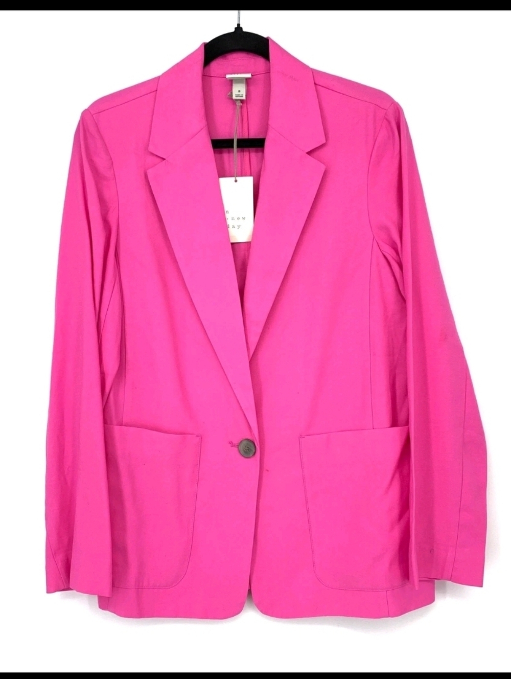 A New Day Womens Plus Size Relaxed Fit Blazer Suit Jacket Sz 2X Coastal Resort